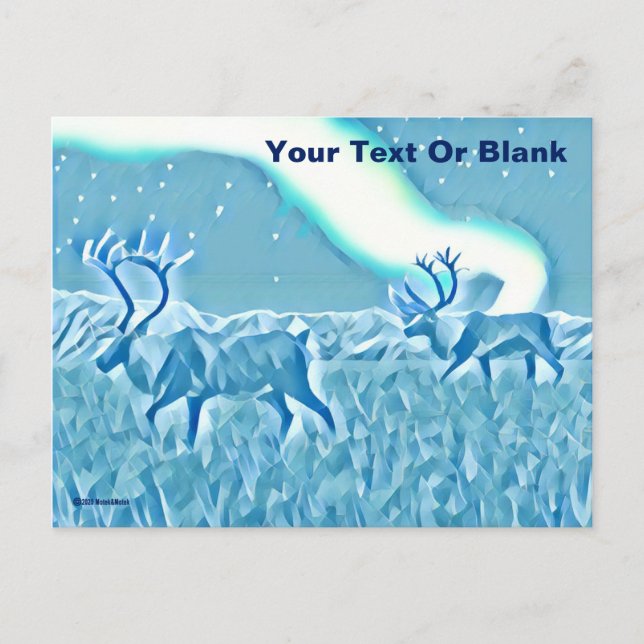 Crystal Blue Caribou Postcard (Front)