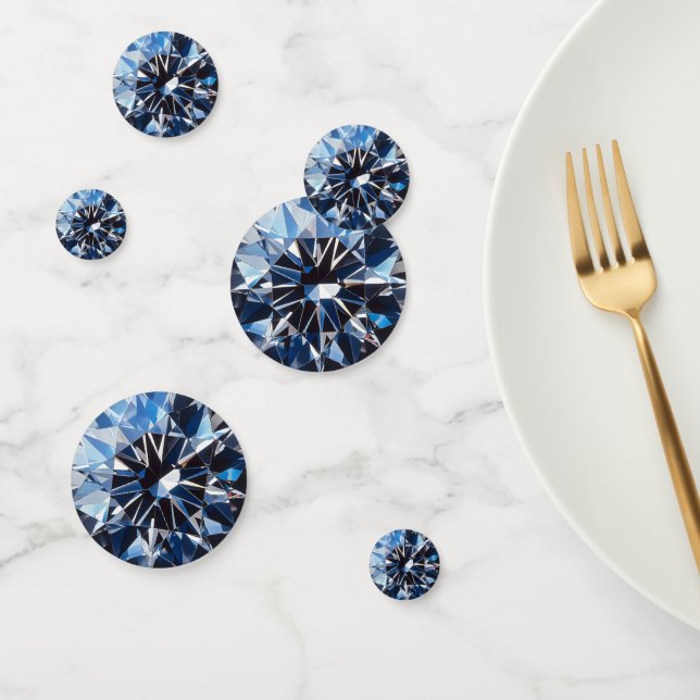 Crystal Blue Diamond Pattern Confetti (Group)