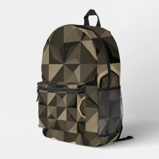 Crystal Blue Low‑Poly Geometric Backpack