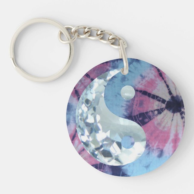 Crystal Blue Persuasion Yin and Yang Key Ring (Front)