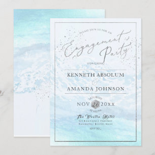 Crystal Blue Shoreline/Beach Engagement Party Invitation