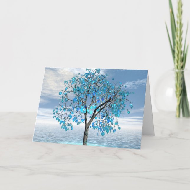 Crystal Blue Tree Card (Front)