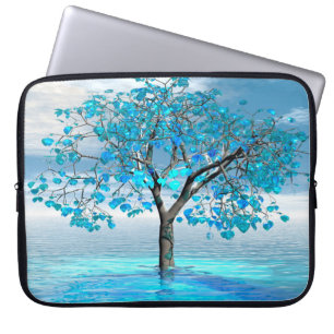 Crystal Blue Tree Laptop Sleeve