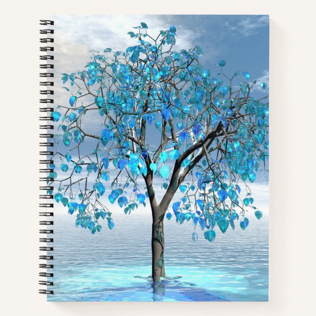 Crystal Blue Tree   Notebook (Front)