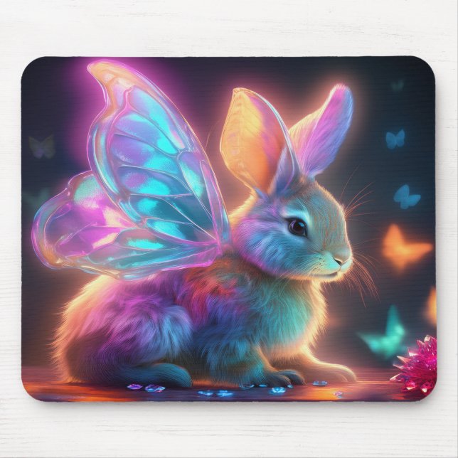 Crystal Bunny Mouse Mat (Front)