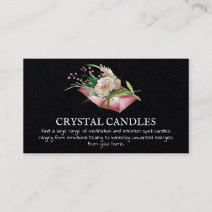 Crystal Candle Intention Spell Business Card