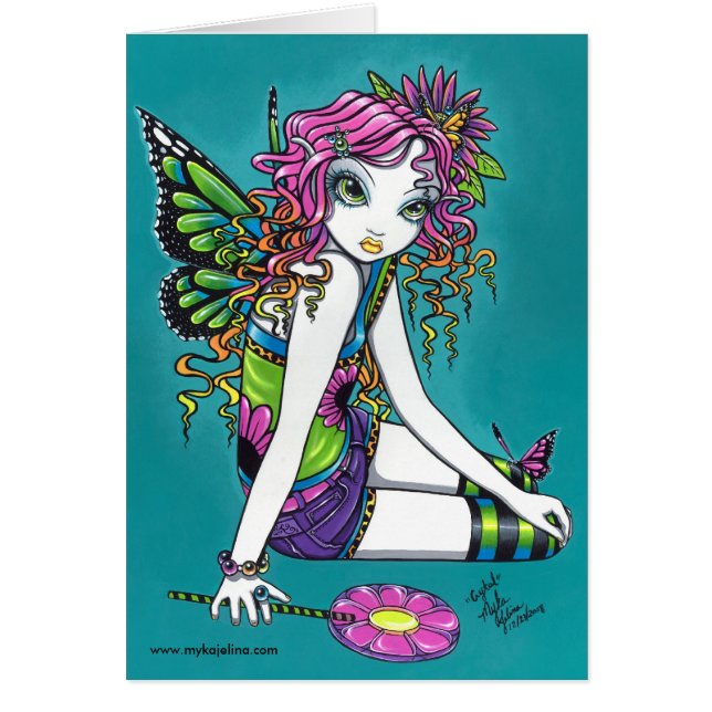 Crystal Candy Rainbow Fairy Card (Front)