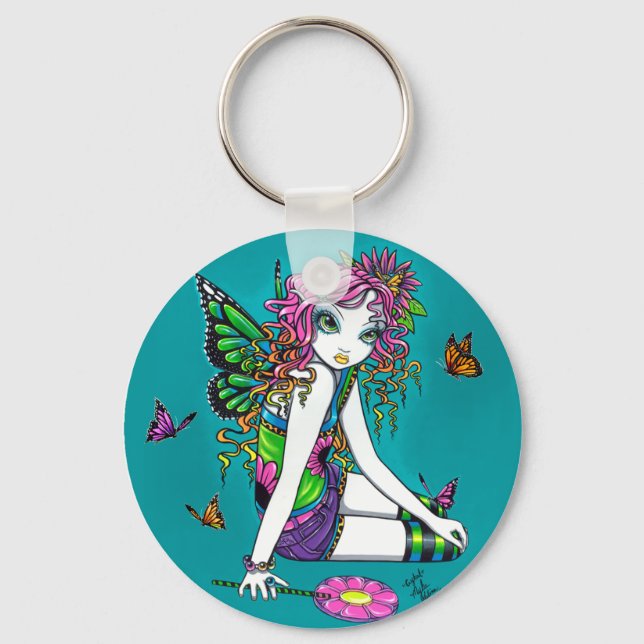 Crystal Candy Rainbow Fairy Keychain (Front)