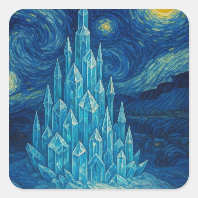 Crystal Castle Starry Night Sticker (Front)