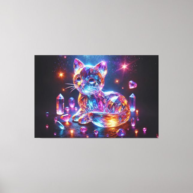Crystal Cat Canvas Print (Front)