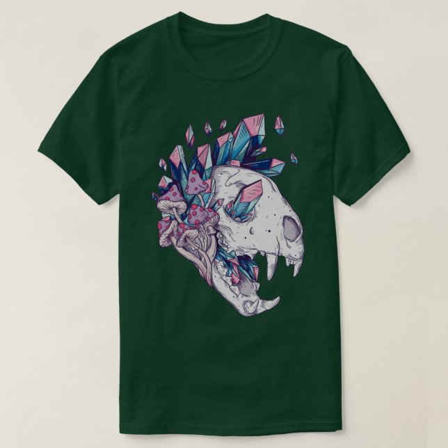 Crystal cat skull T-Shirt (Design Front)
