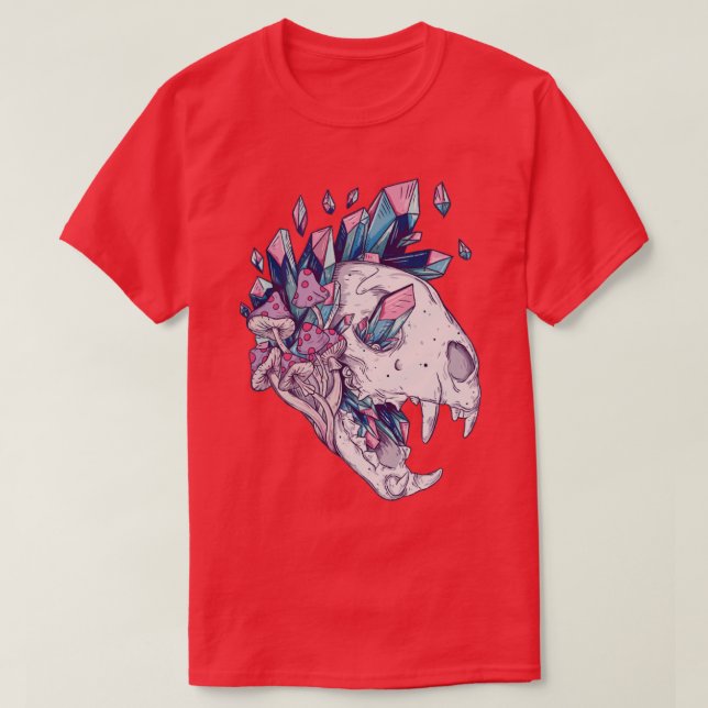 Crystal cat skull T-Shirt (Design Front)
