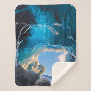 Crystal Cave, Vatnajokull Icefield, South Iceland Sherpa Blanket