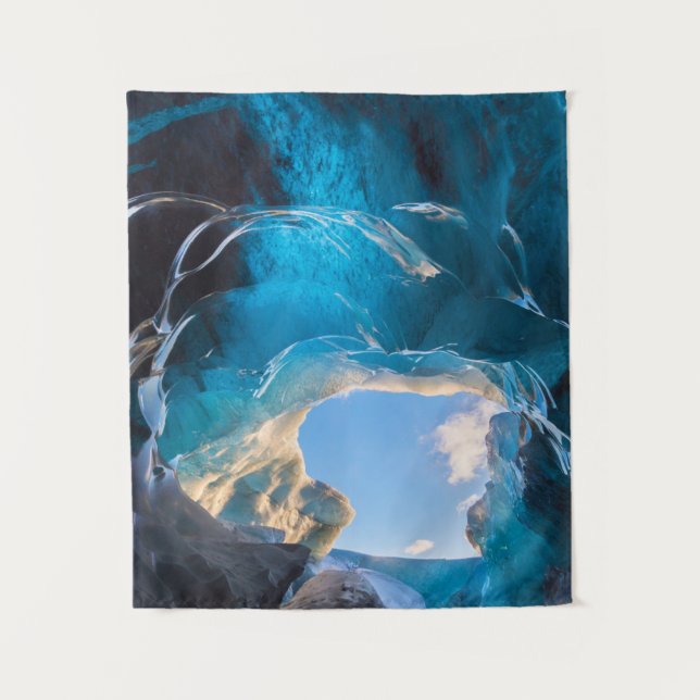 Crystal Cave, Vatnajokull Icefield, South Iceland Tapestry (Front)