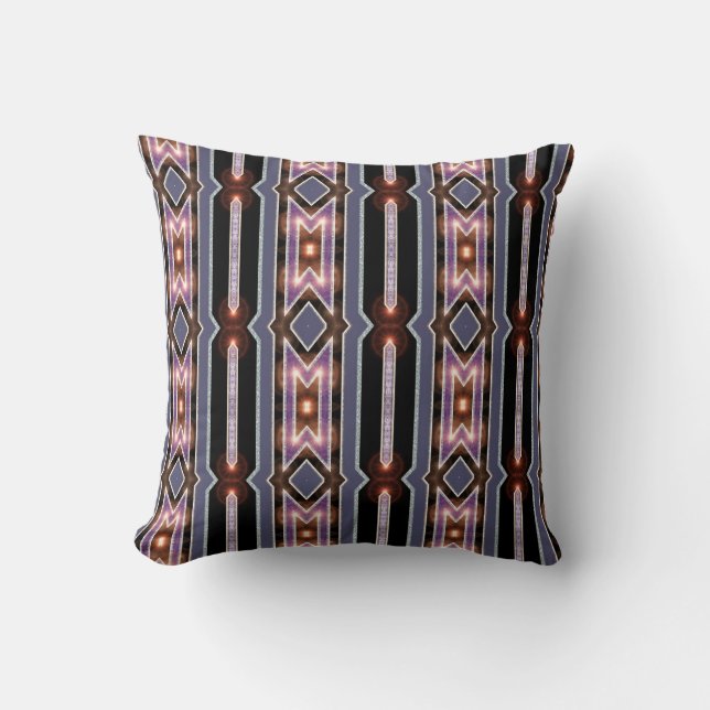 Crystal Chains Geometric Stripes Cushion (Front)