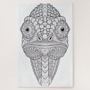 Crystal Chameleon Geometric Art Crystal Animal Jigsaw Puzzle