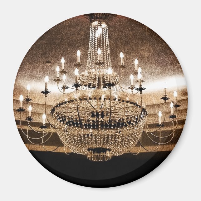 Crystal Chandelier Dazzle Glitz Glam Glamou Magnet (Front)