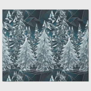 Crystal Christmas Tree Wrapping Paper