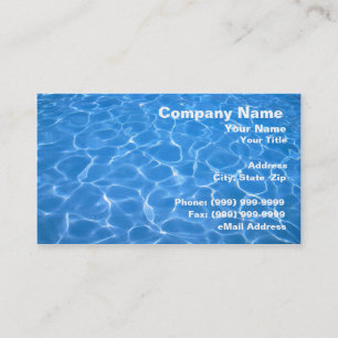 Crystal Clear Blue Water Business Card