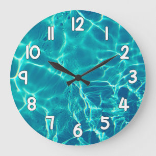 Crystal Clear Blue Water Wall Clock Nature Decor
