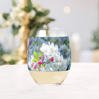 "Crystal Clear Drinking Water Glass" Stemless Wine Glass