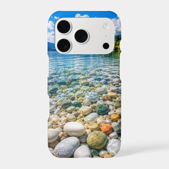 Crystal Clear Lake Pebble Shore iPhone Case (Back)