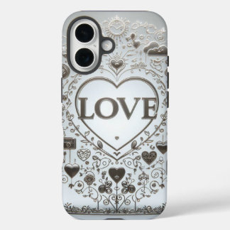Crystal Clear Love Sign iPhone 16 Case