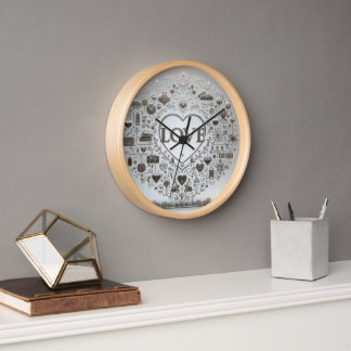 Crystal Clear Love Sign Clock