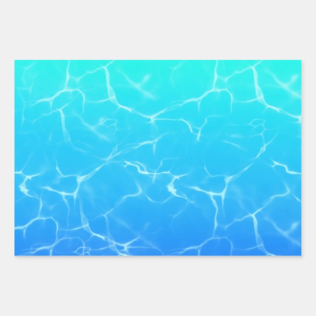 Crystal clear reflecting water wrapping paper sheet (Front)
