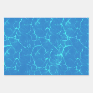 Crystal clear reflecting water wrapping paper sheet