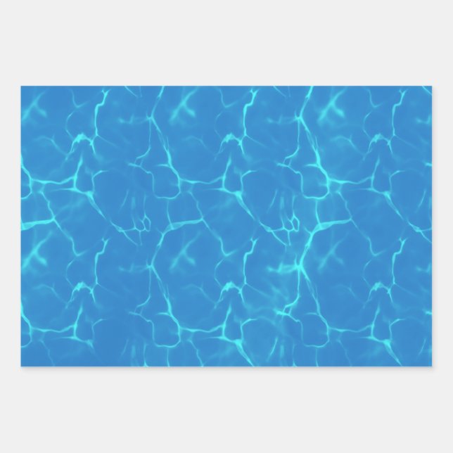 Crystal clear reflecting water wrapping paper sheet (Front)