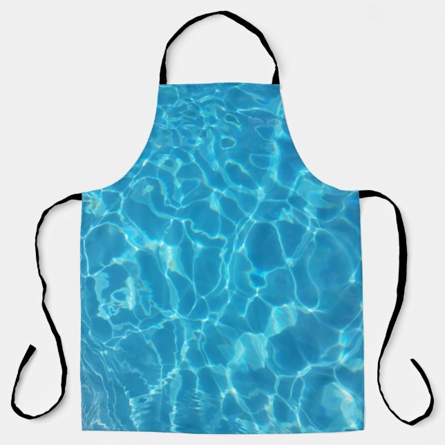 Crystal Clear Sky Blue Pool Water Apron (Front)