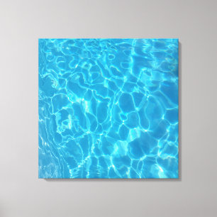 Crystal Clear Sky Blue Pool Water Canvas Print