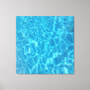 Crystal Clear Sky Blue Pool Water Canvas Print