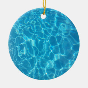 Crystal Clear Sky Blue Pool Water Ceramic Tree Decoration