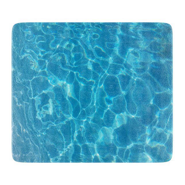 Crystal Clear Sky Blue Pool Water Cutting Board (Front)