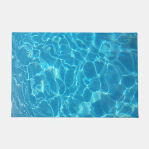 Crystal Clear Sky Blue Pool Water Doormat