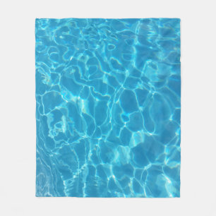 Crystal Clear Sky Blue Pool Water Fleece Blanket
