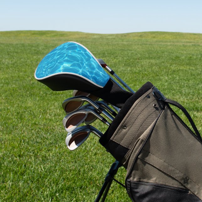 Crystal Clear Sky Blue Pool Water Golf Head Cover (In Situ)