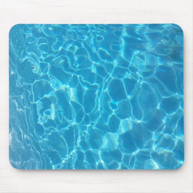 Crystal Clear Sky Blue Pool Water Mouse Mat (Front)