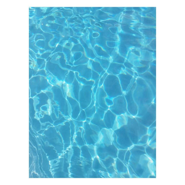 Crystal Clear Sky Blue Pool Water Tablecloth (Front)
