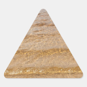 Crystal Clear Water Sandy Beach Ocean Sea Waves Triangle Sticker