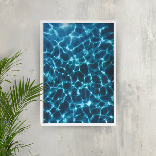 Crystal Clear Waters - Minimalist Blue Ocean Photo Poster