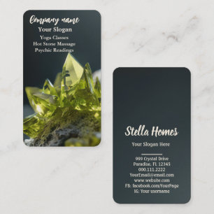 Crystal Cluster Mystic Yoga Spiritual Business Card