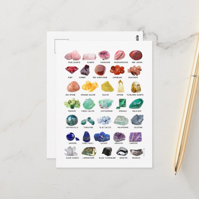 Crystal Collection Postcard Rainbow Rocks Geology (Front/Back In Situ)