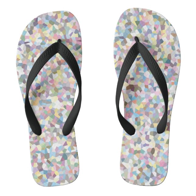 Crystal Colourful Pattern Flip Flops (Footbed)