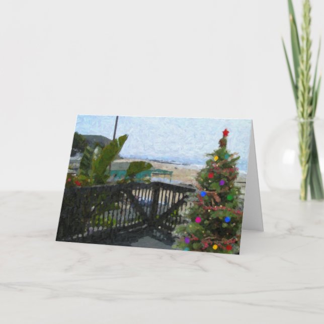 Crystal Cove Holiday Beach View Card (Front)