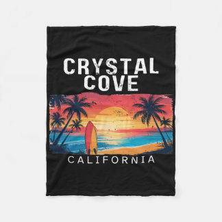 Crystal Cove State Park California Men Women Surfi Fleece Blanket