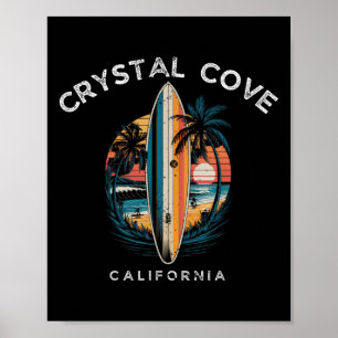 Crystal Cove State Park California Men Women Surfi Poster