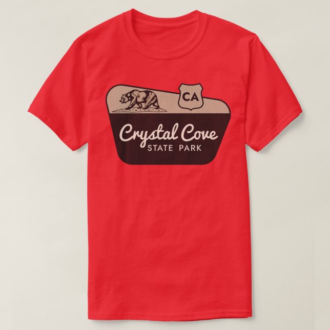 Crystal Cove State Park California Welcome Sign T-Shirt (Design Front)